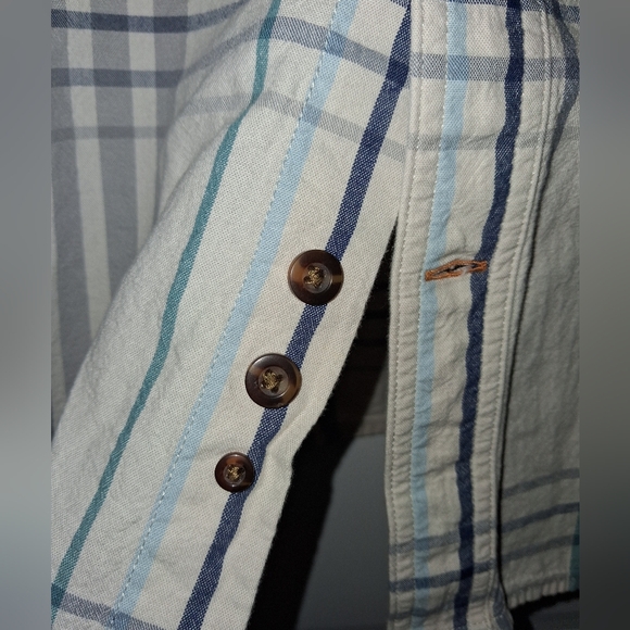 Carhartt Men's Plaid Shirt - Cream, Gray, Green, Blue - Picture 2 of 6